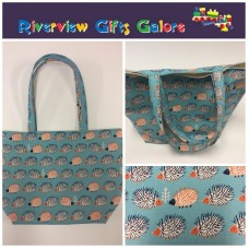 Large Tote Bag - Echidnas Blue Large Tote Bag - Echidnas Blue